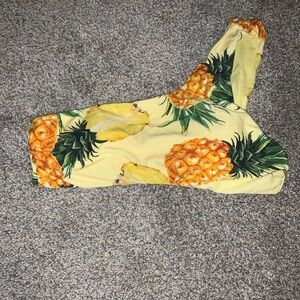 Anthropologie Yellow Pineapple Bikini Top
